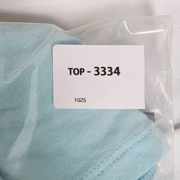 Free Kisses Aqua Blue Ruffle Sequin Tank Top Size S Made in USA - Picture 7 of 7